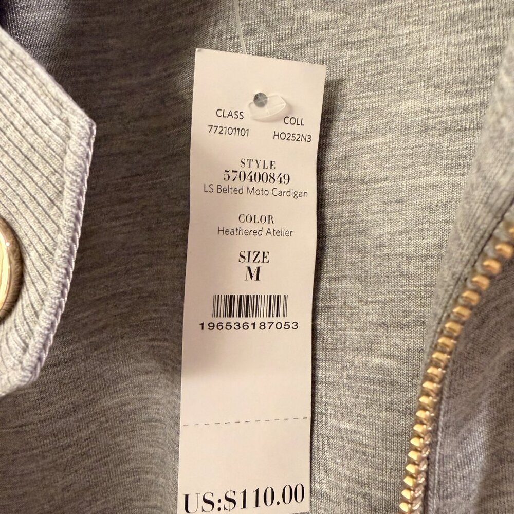 NWT WHBM Belted Moto Cardigan - Picture 7 of 7